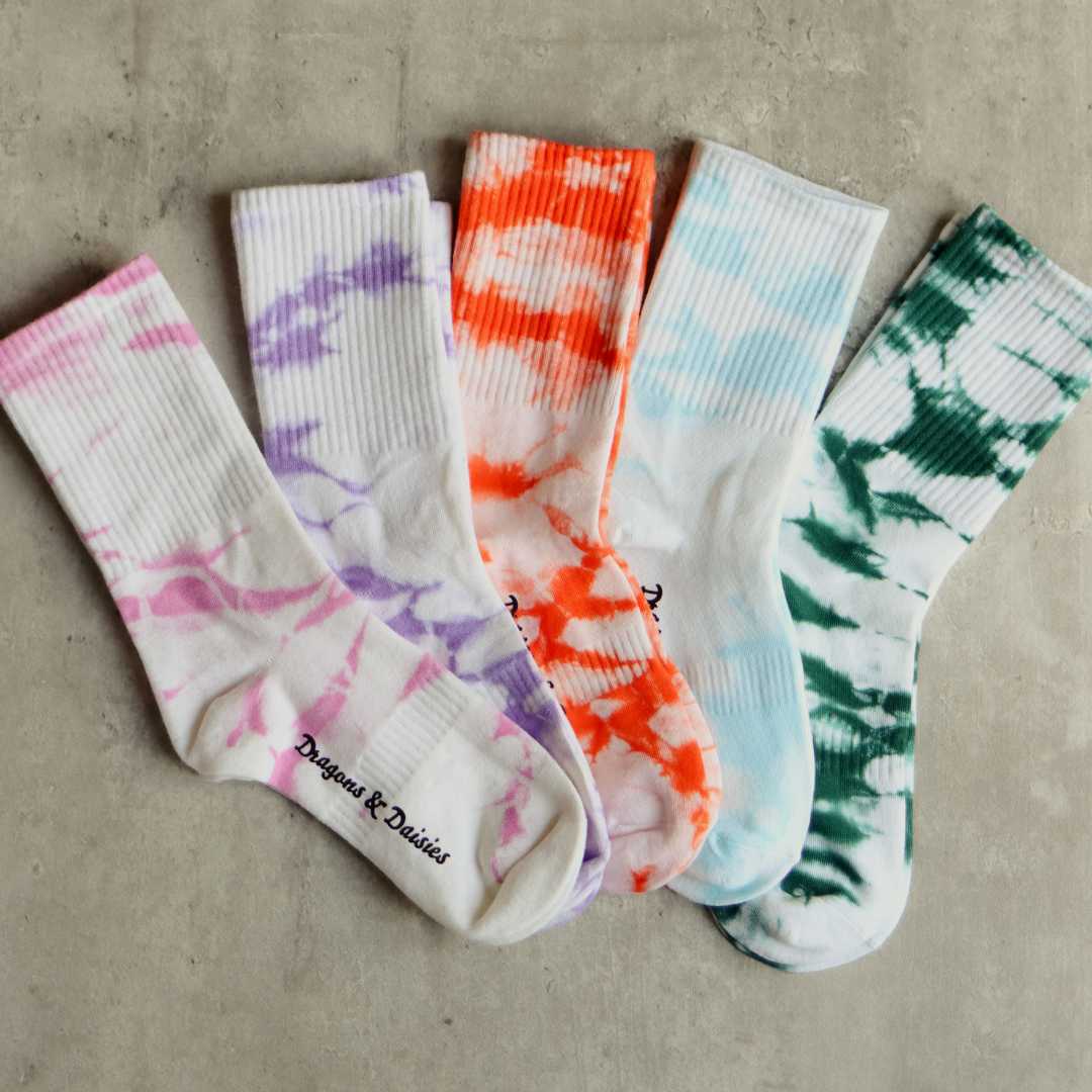 Adult & Kid Bright Tie Dye Socks