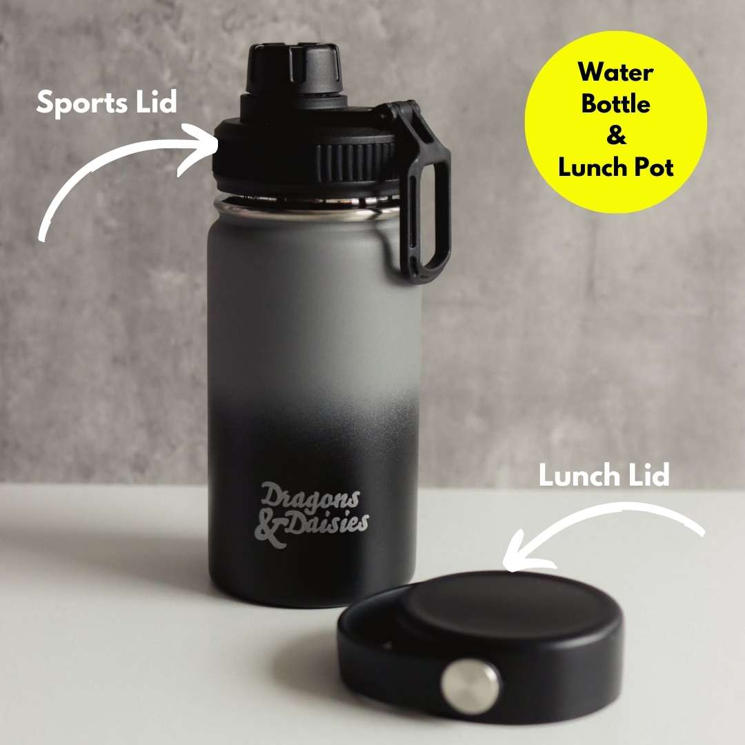 Thermal Stainless Steel Bottle Water & Lunch Pot Ombre - 350ml /550ml/950ml