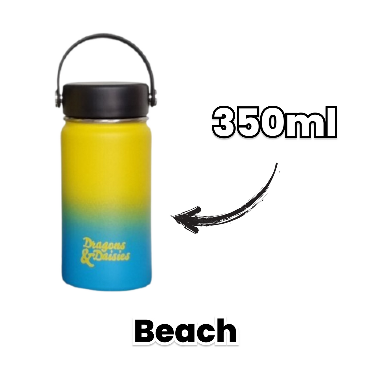 Beach Leakproof Thermal Lunch Pot & Water Bottle | 350ml - 550ml - 950ml