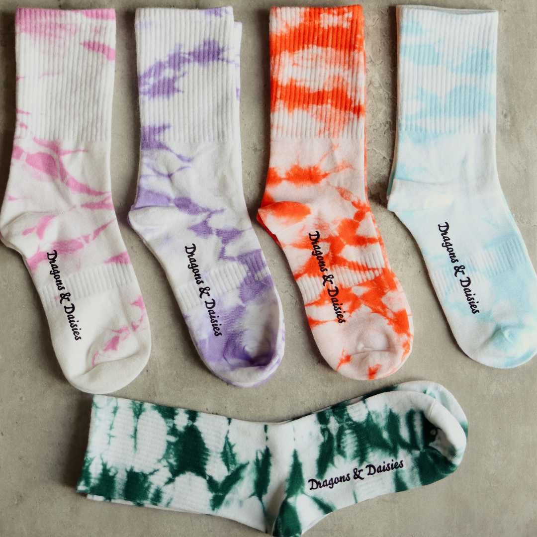 Adult & Kid Bright Tie Dye Socks