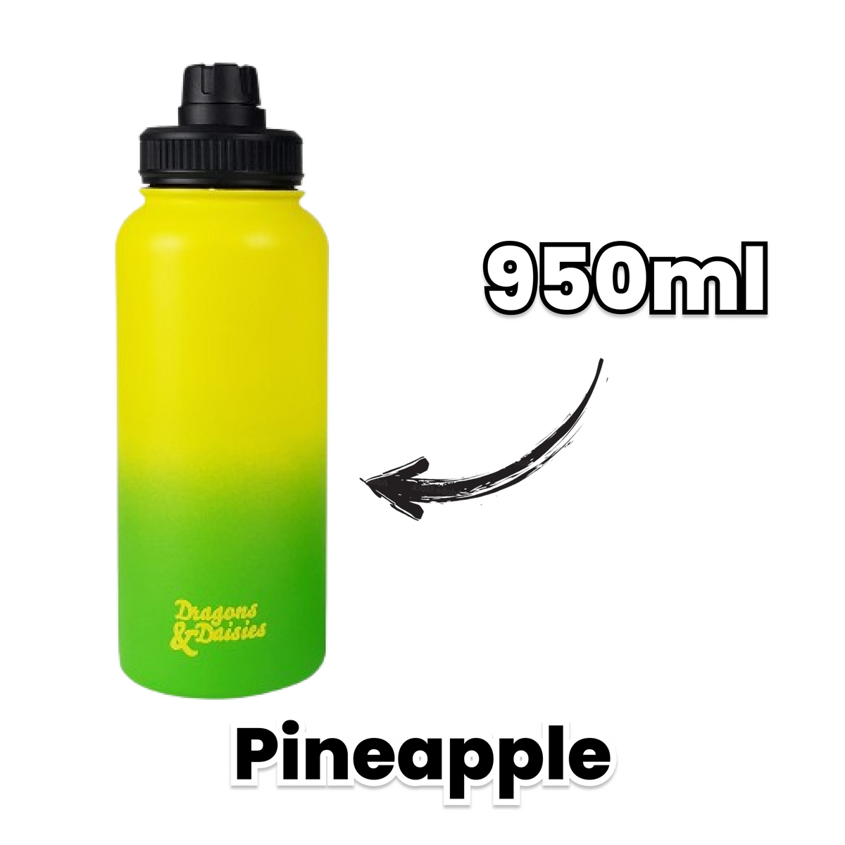 Pineapple Leakproof Thermal Lunch Pot & Water Bottle | 350ml - 550ml - 950ml