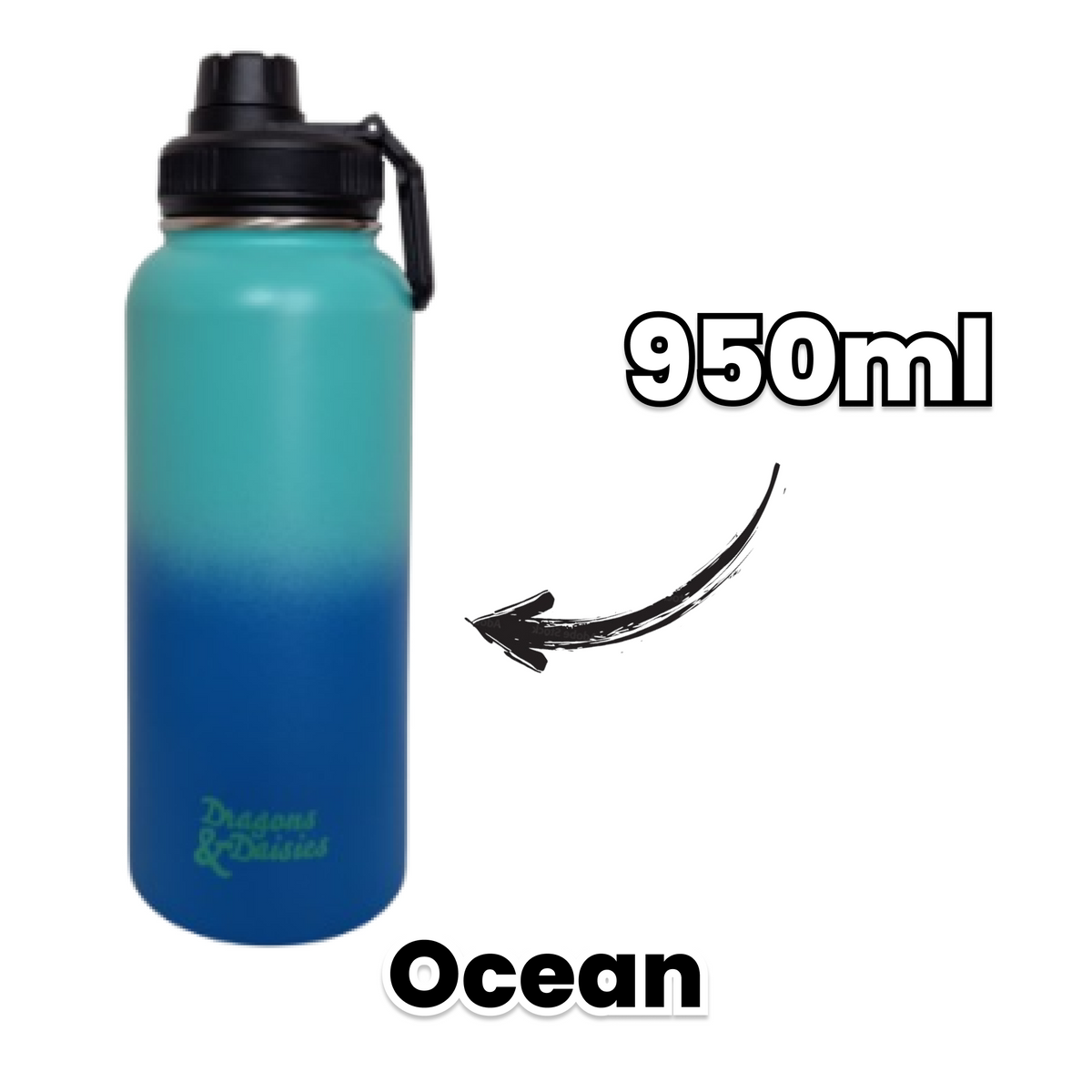 Ocean Leakproof Thermal Lunch Pot & Water Bottle | 350ml - 550ml - 950ml