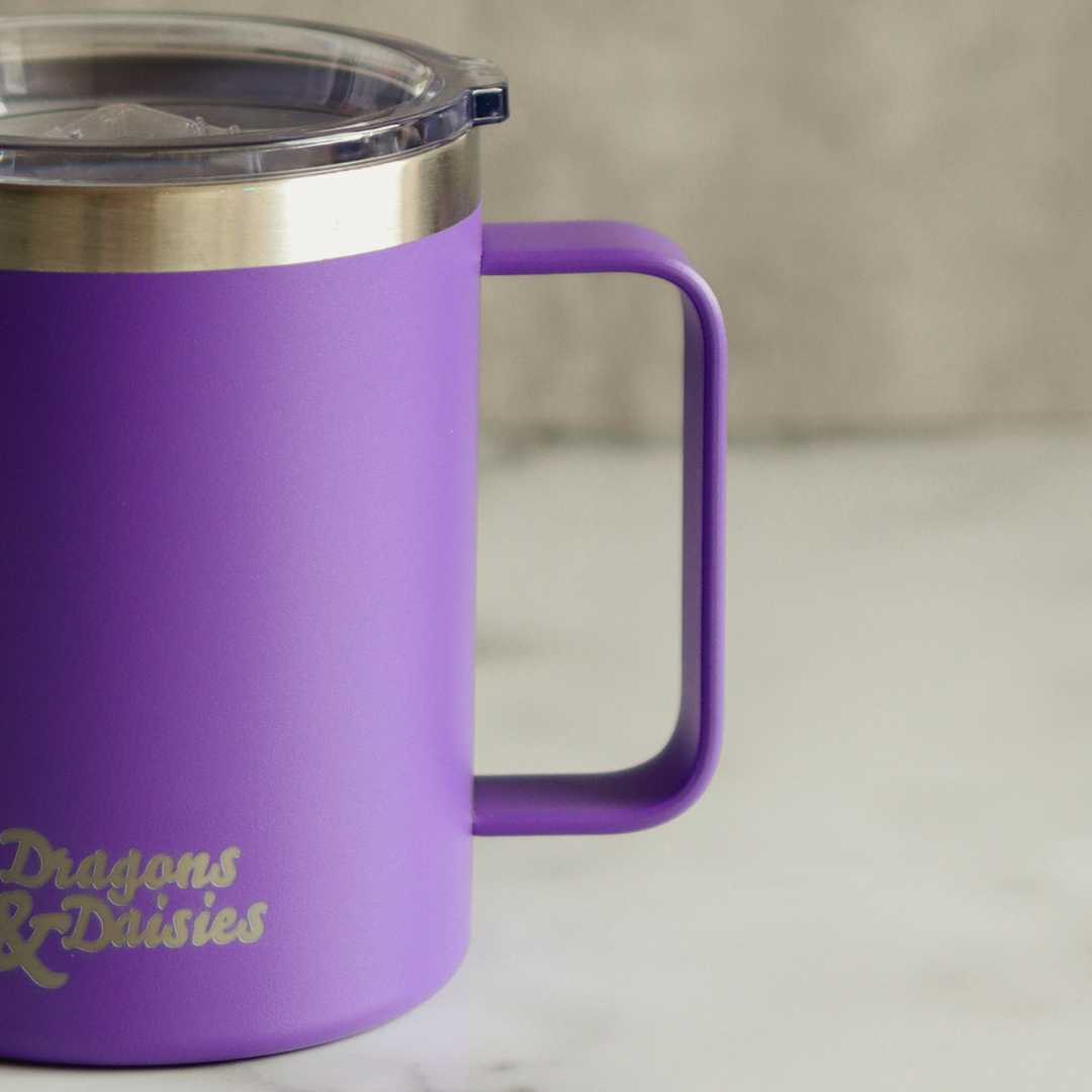 400ml  Purple Spill Proof Thermal Travel Mug With Handle