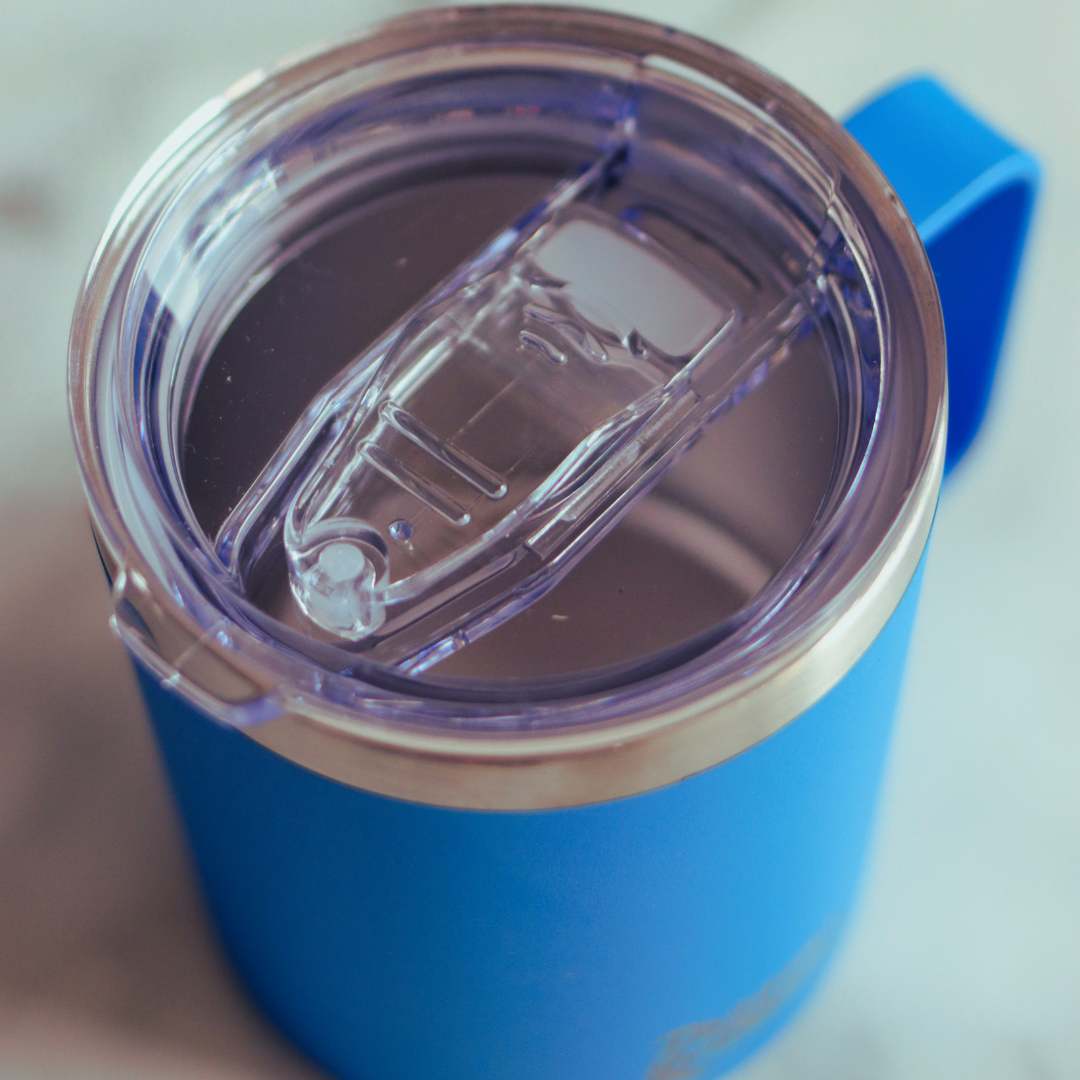 400ml  Royal Blue Spill Proof Thermal Travel Mug With Handle