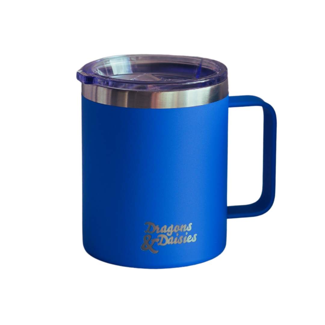 400ml  Royal Blue Spill Proof Thermal Travel Mug With Handle