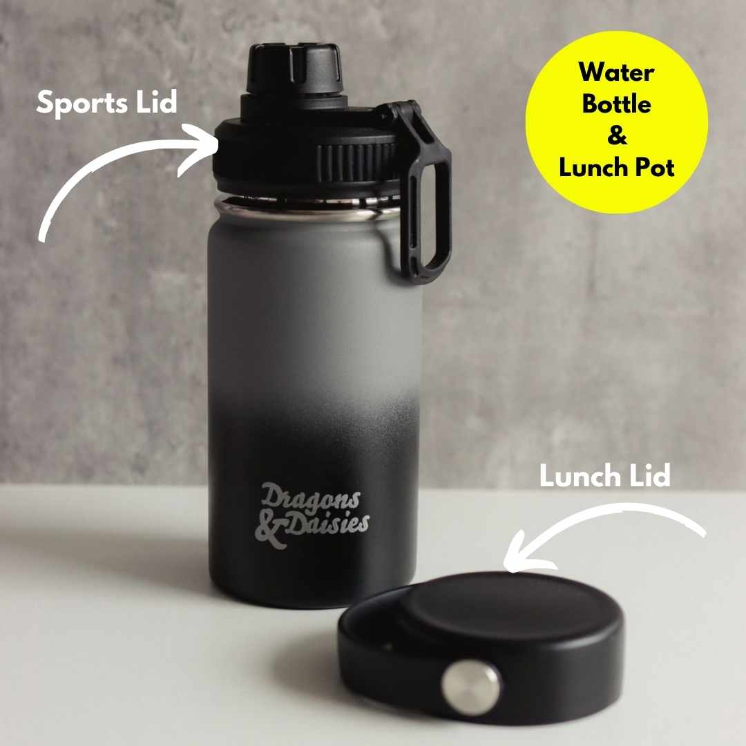 Ombre Stainless Steel Lunch Pot & Free Sports Lid