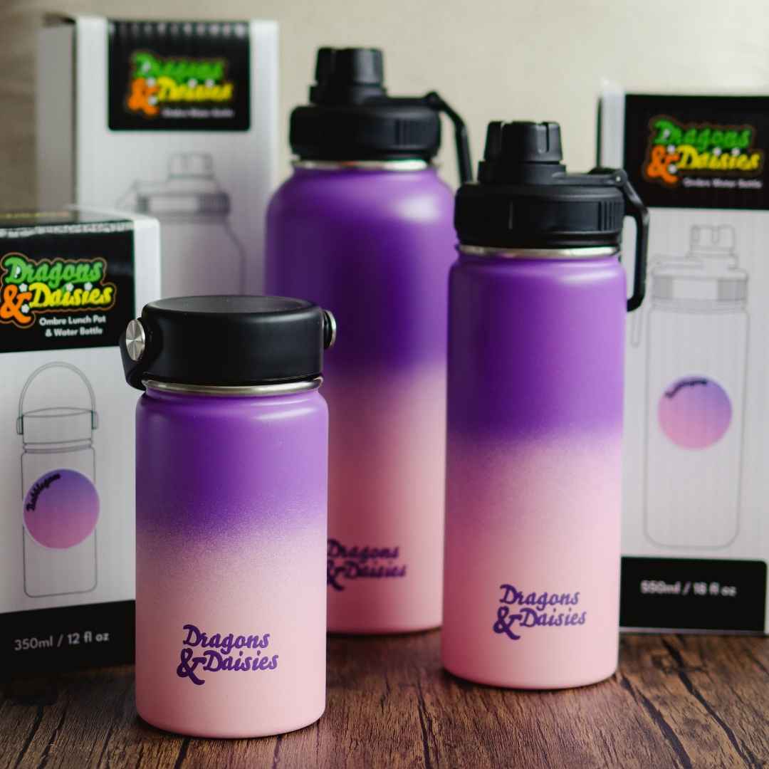 Thermal Stainless Steel Bottle Water & Lunch Pot Ombre - 350ml /550ml/950ml
