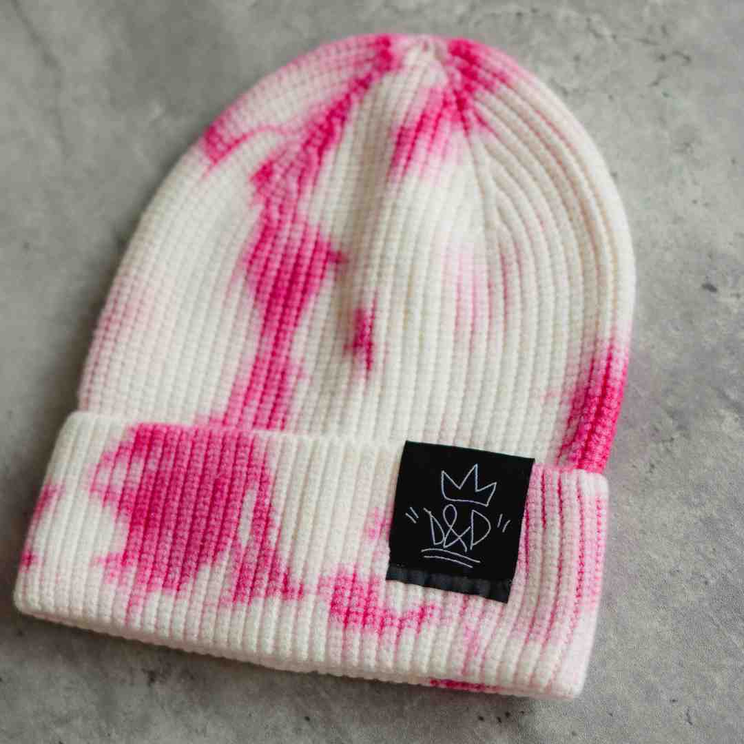 Super Soft & Cosy Tie Dyed Beanie - Pink