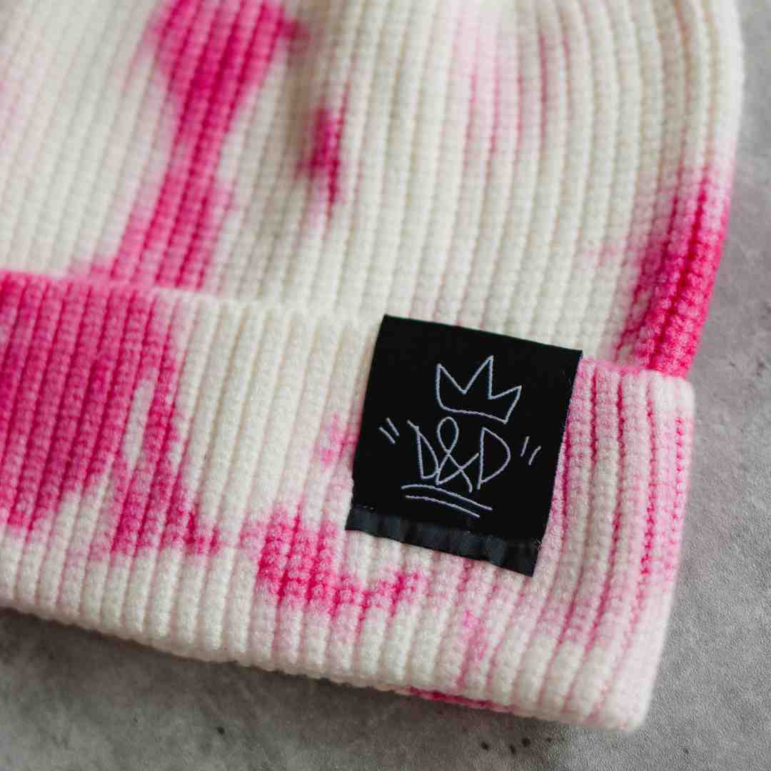 Super Soft & Cosy Tie Dyed Beanie - Pink