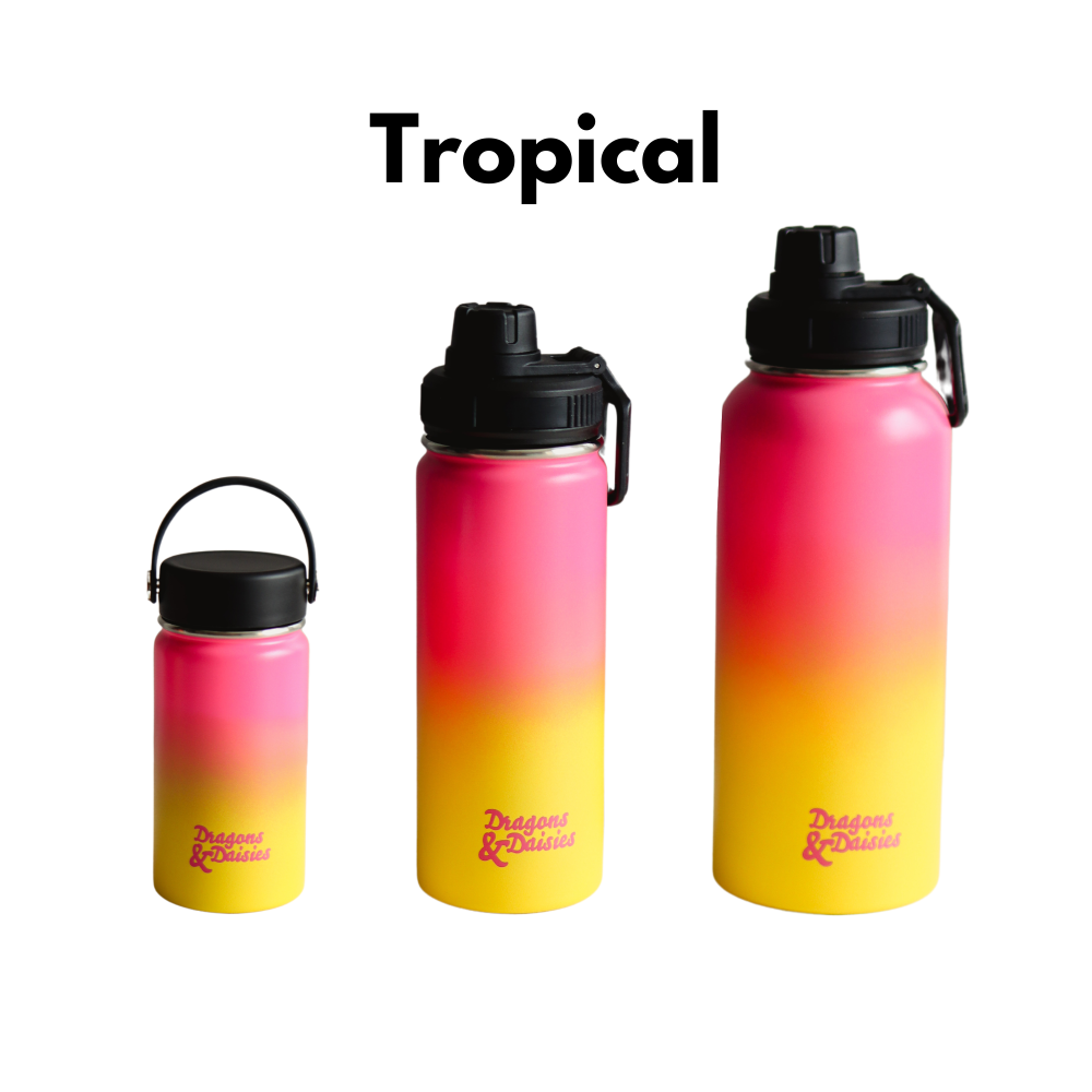 Tropical Leakproof Thermal Lunch Pot & Water Bottle | 350ml - 550ml - 950ml