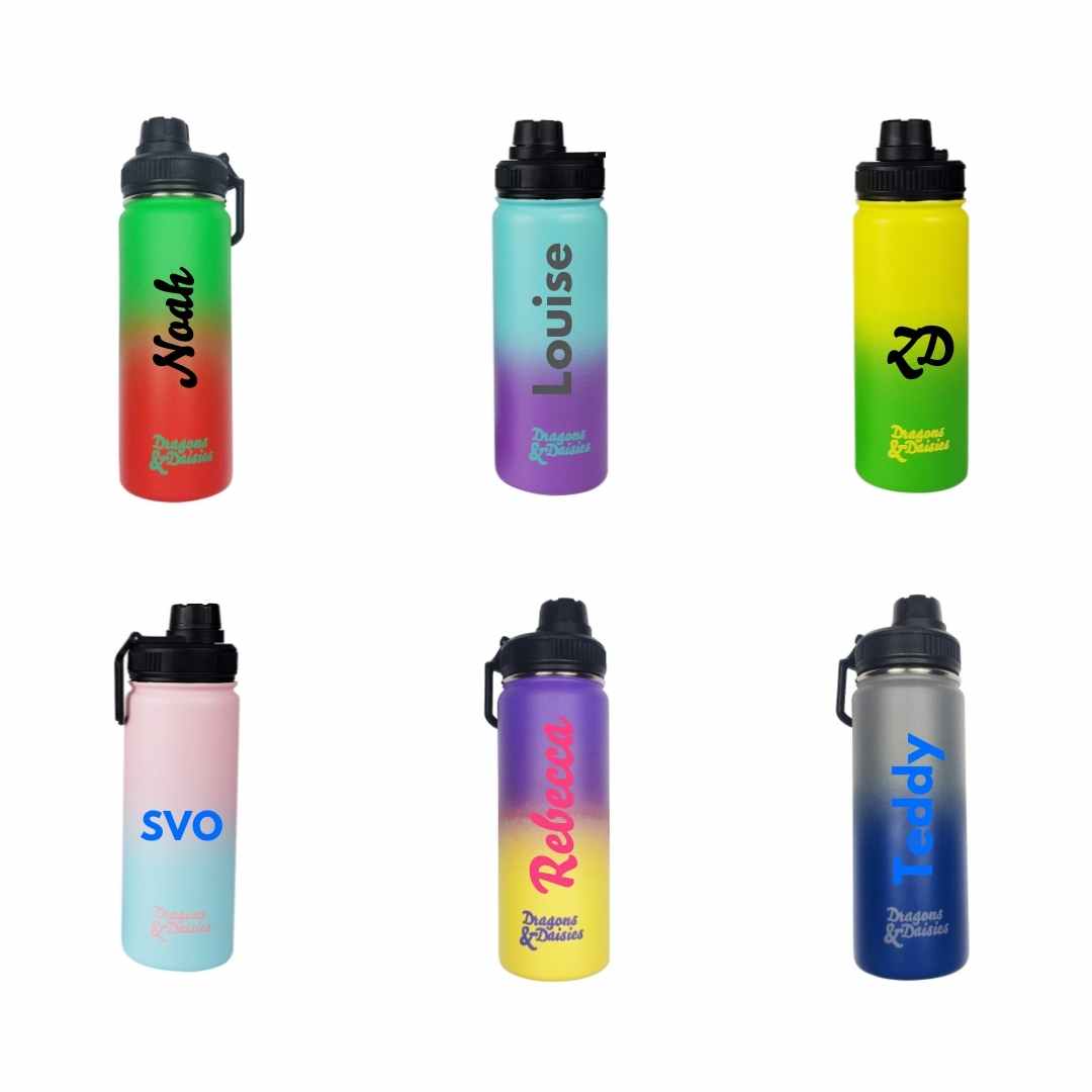 Thermal Stainless Steel Bottle Water & Lunch Pot Ombre - 350ml /550ml/950ml