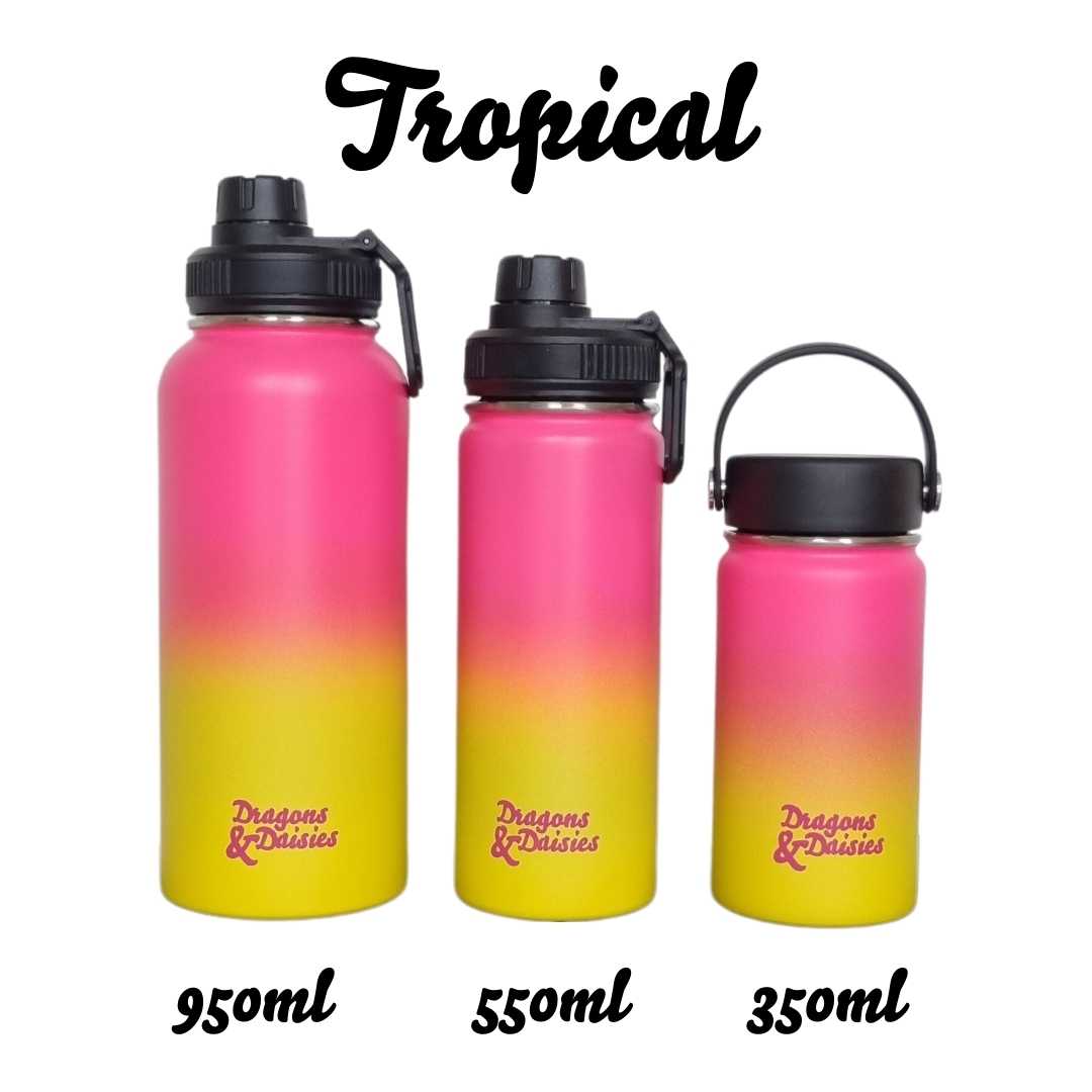 Thermal Stainless Steel Bottle Water & Lunch Pot Ombre - 350ml /550ml/950ml