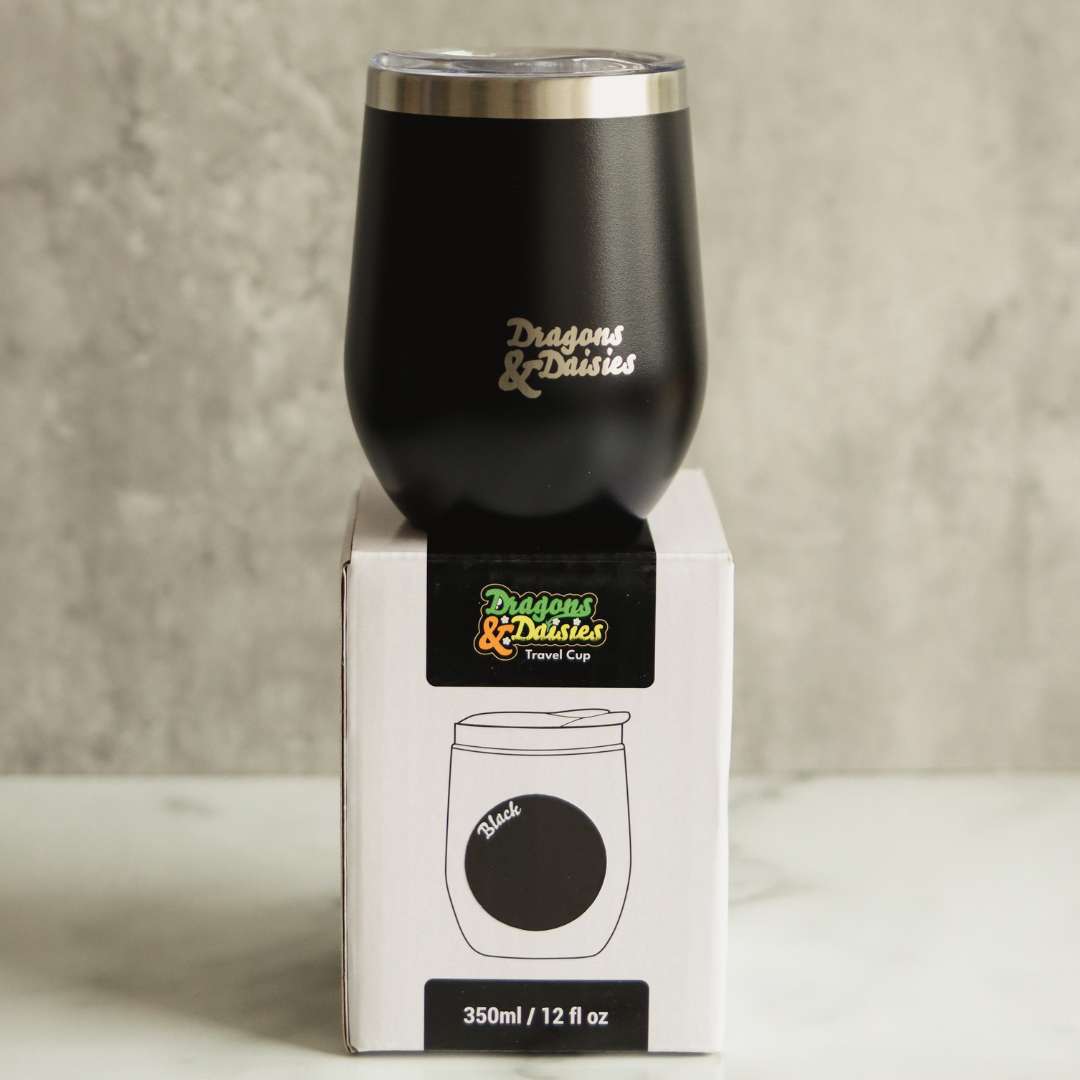 Black 350ml Splash Proof Thermal Travel Cup