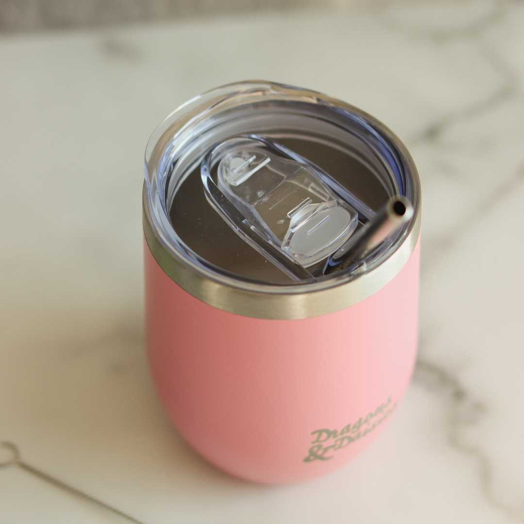 Pink 350ml Splash Proof Thermal Travel Cup
