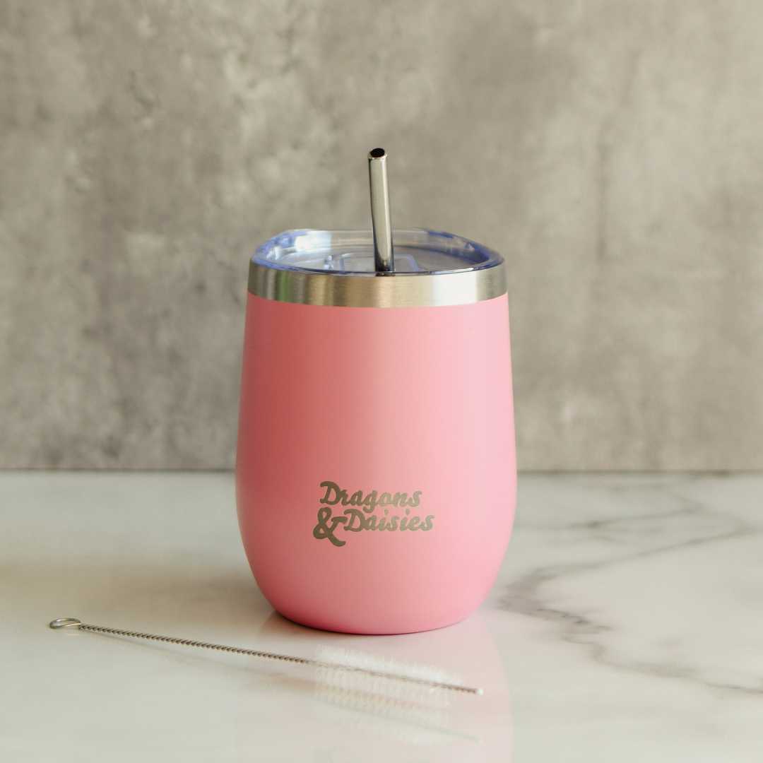 Pink 350ml Splash Proof Thermal Travel Cup
