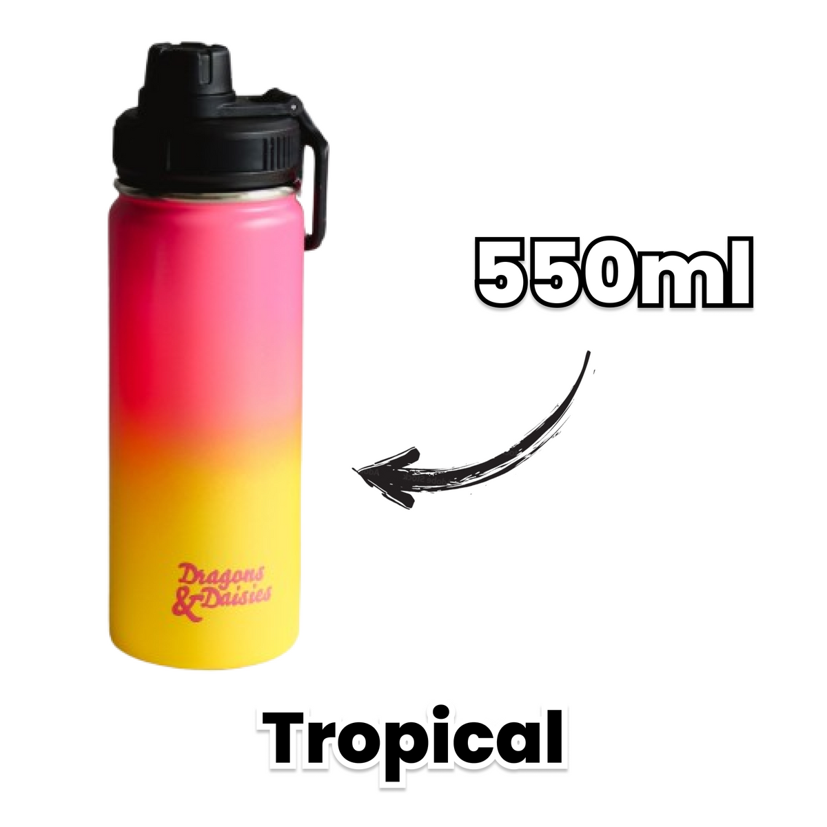 Tropical Leakproof Thermal Lunch Pot &amp; Water Bottle | 350ml - 550ml - 950ml