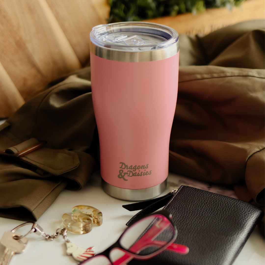 Pink 560ml Splash Proof Thermal Travel Tumbler