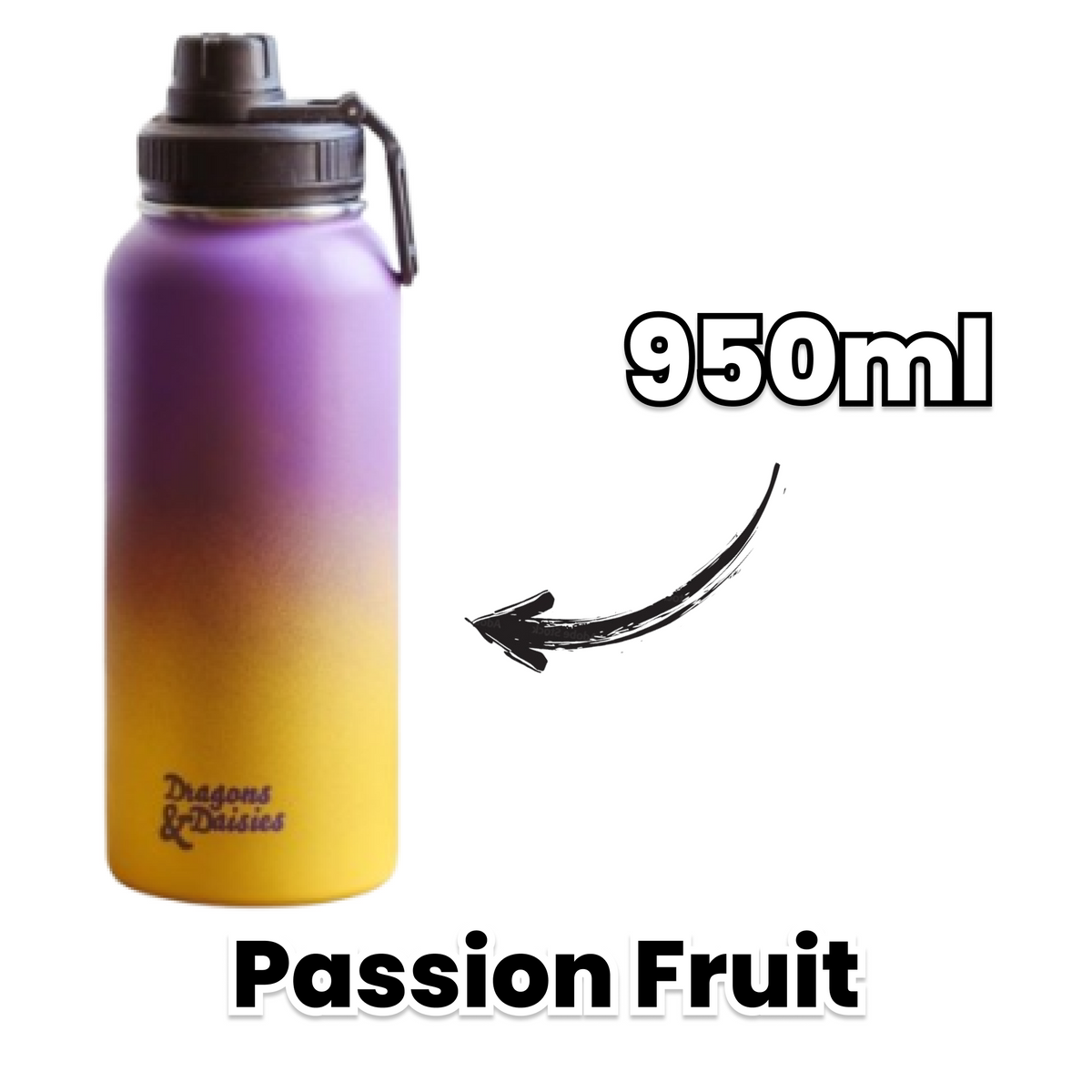 Passion Fruit Leakproof Thermal Lunch Pot &amp; Water Bottle | 350ml - 550ml - 950ml
