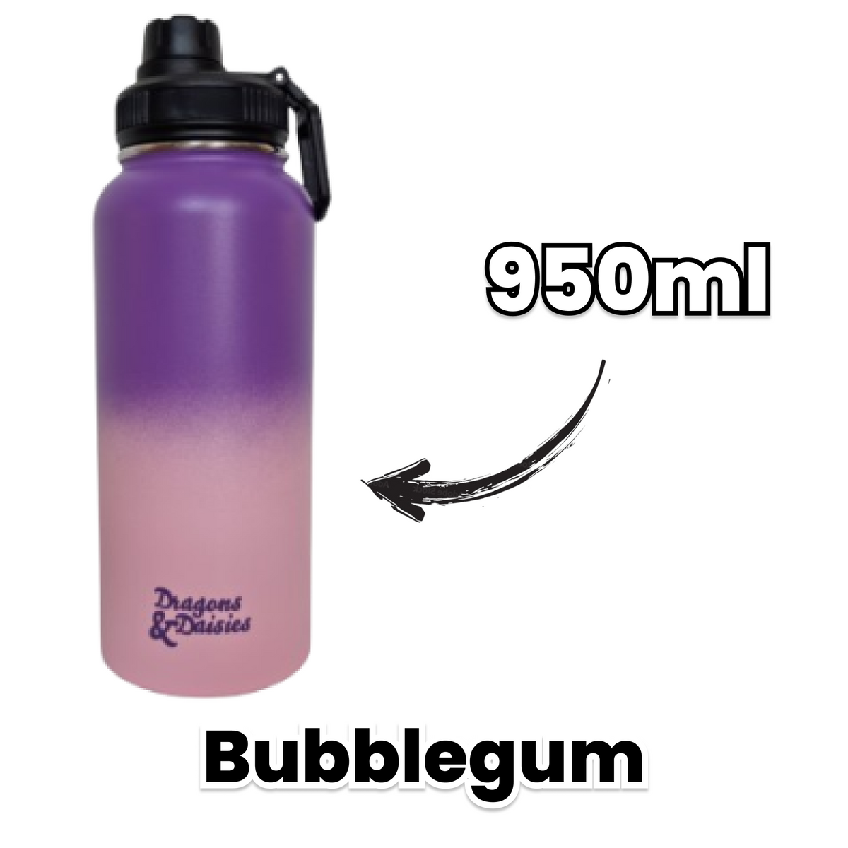 Bubblegum Leakproof Thermal Lunch Pot &amp; Water Bottle | 350ml - 550ml - 950ml