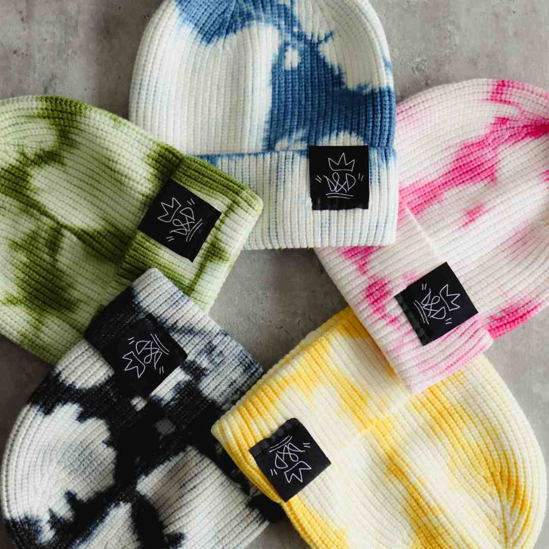 Super Soft &amp; Cosy Tie Dyed Beanie - Yellow