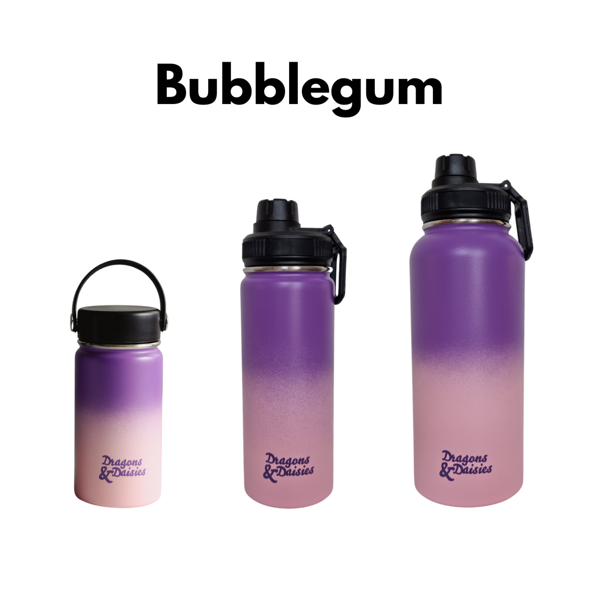 Bubblegum Leakproof Thermal Lunch Pot &amp; Water Bottle | 350ml - 550ml - 950ml