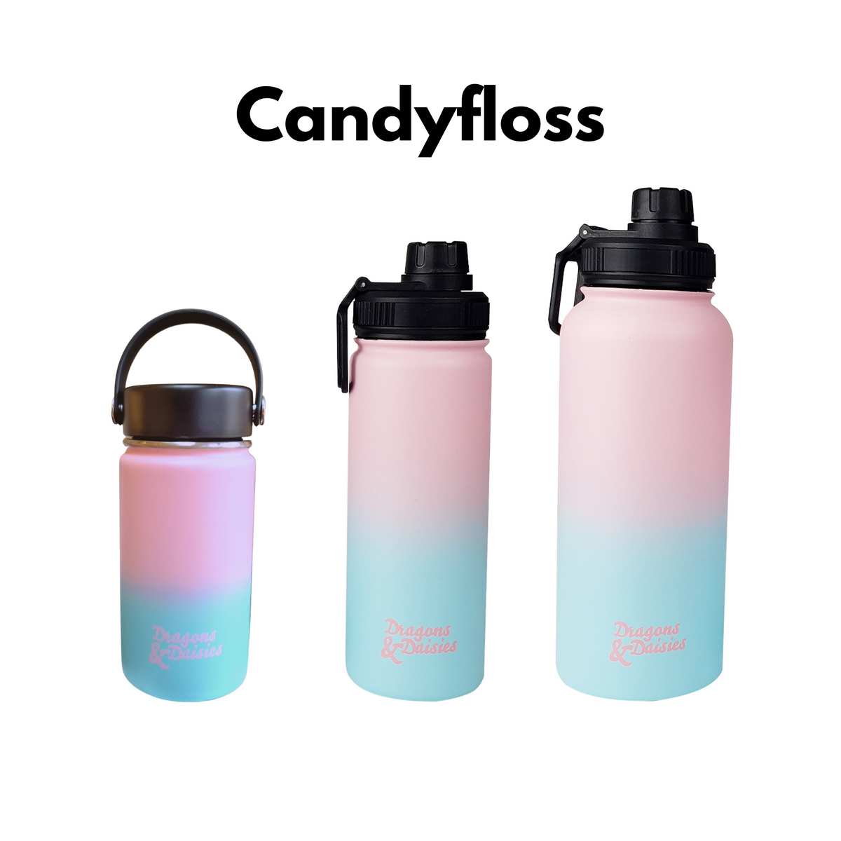 Candyfloss Leakproof Thermal Lunch Pot &amp; Water Bottle | 350ml - 550ml - 950ml