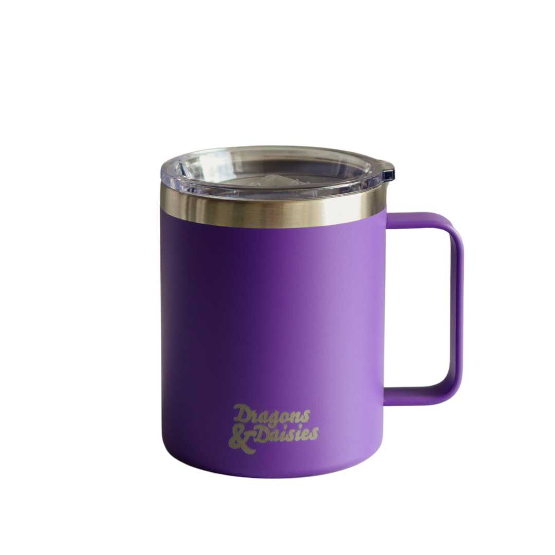 400ml  Purple Spill Proof Thermal Travel Mug With Handle