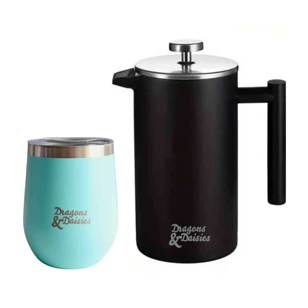 750ml Black Thermal Tea &amp; Coffee French Press