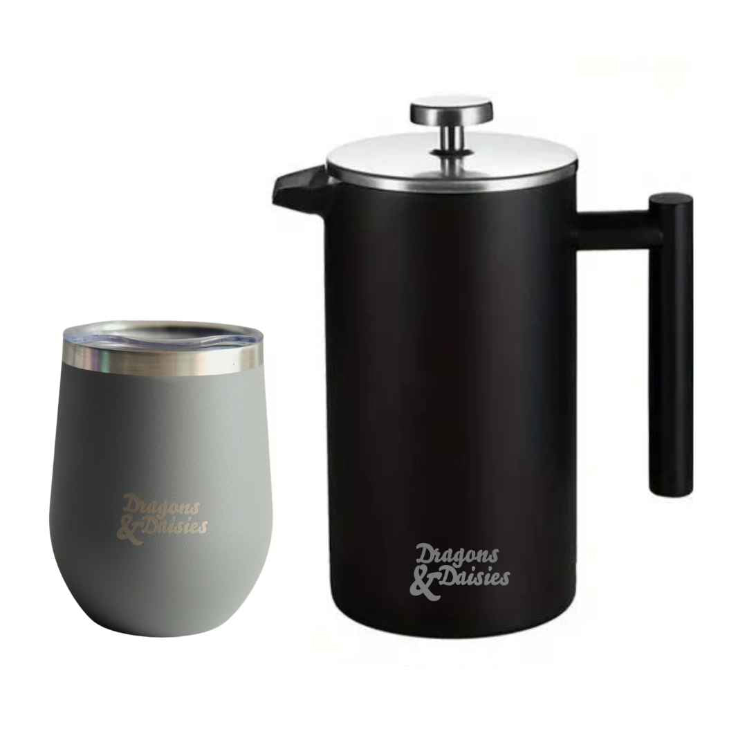 750ml Black Thermal Tea &amp; Coffee French Press
