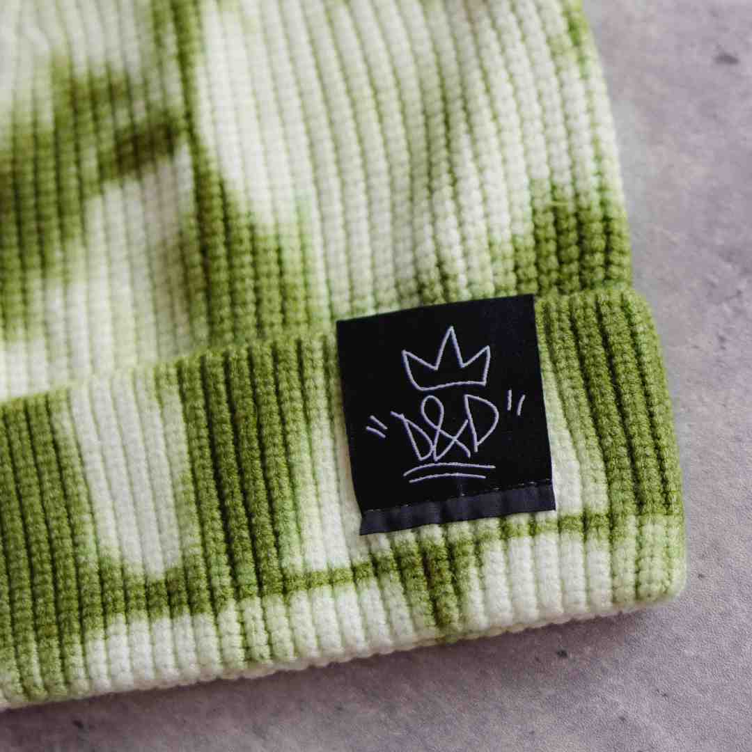 Super Soft &amp; Cosy Tie Dyed Beanie - Khaki