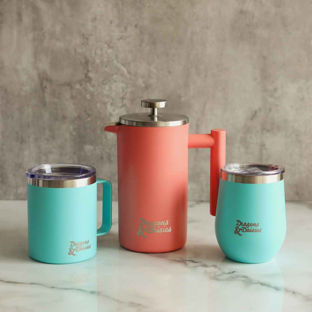 750ml Coral Thermal Tea &amp; Coffee French Press