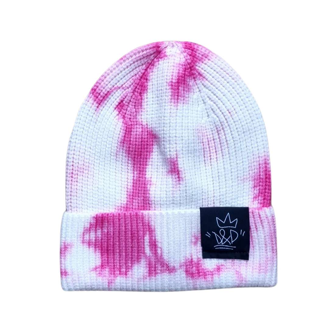 Super Soft &amp; Cosy Tie Dyed Beanie - Pink