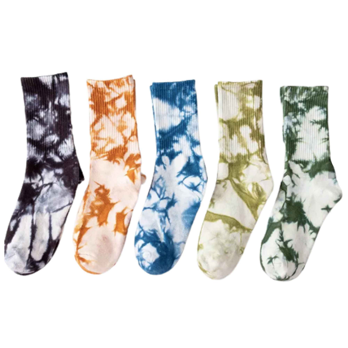 Adult &amp; Kid Tie Dye Socks - Pack of 5