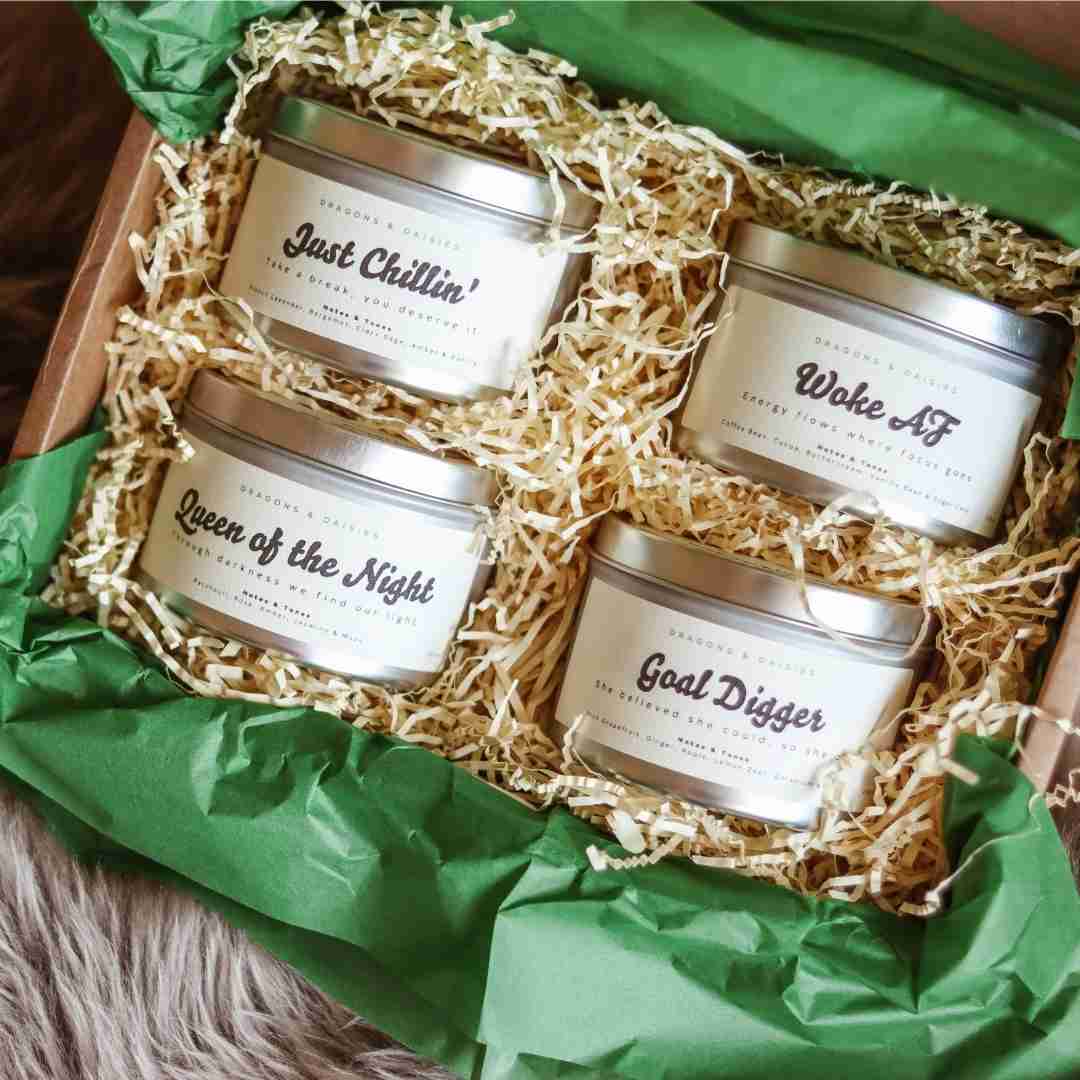 Deluxe Candle Gift Set of 4 Soy Wax Candles