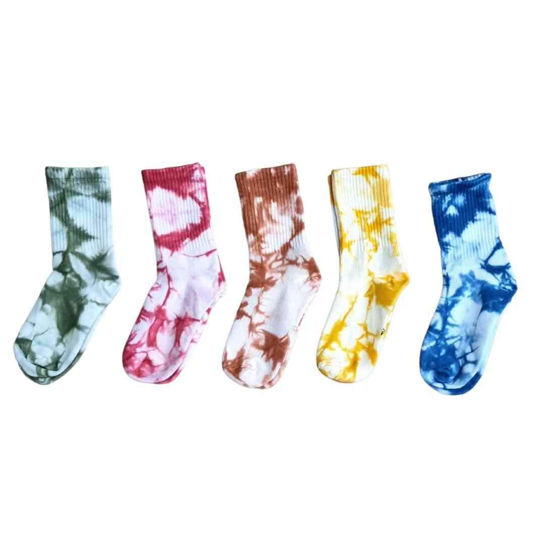 Adult &amp; Kid Tie Dye Socks - Pack of 7