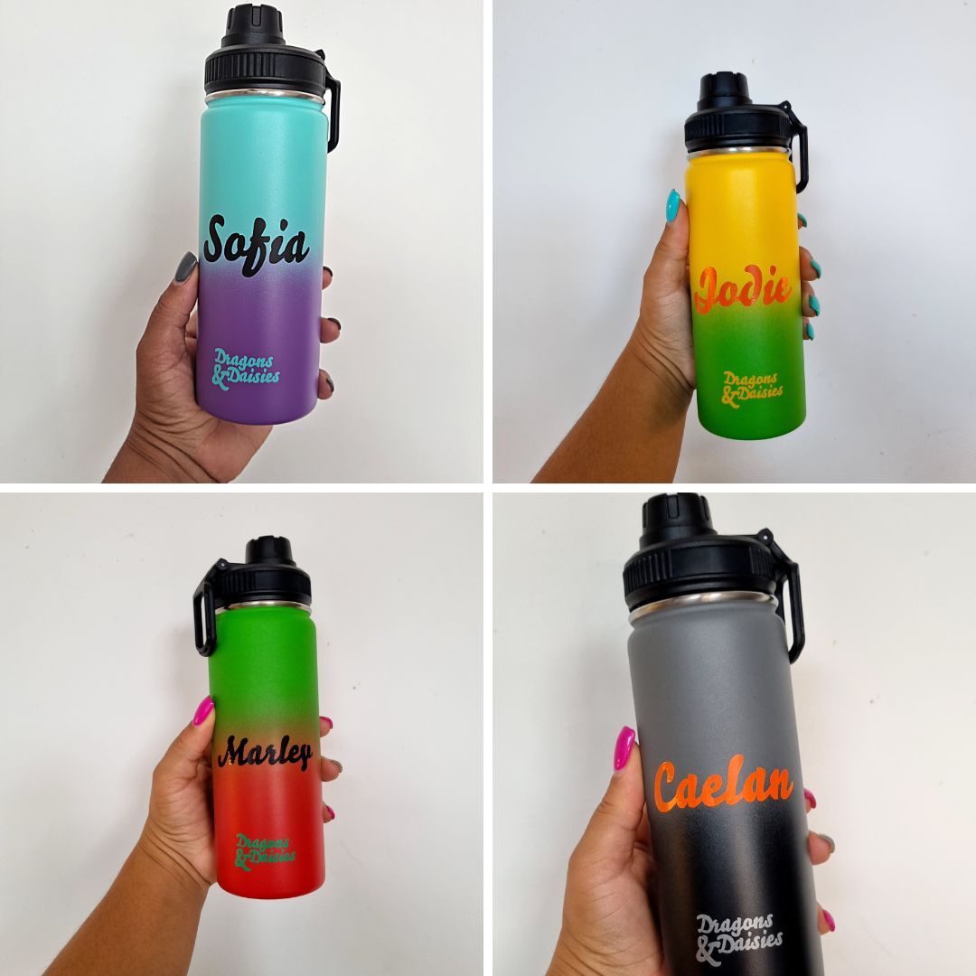 Hydro flask with name cheap