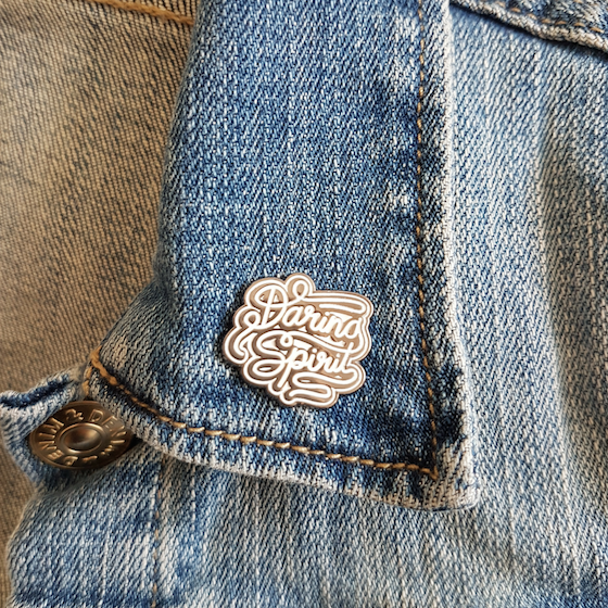 Daring Spirit iron metal pin badge nickel free for children